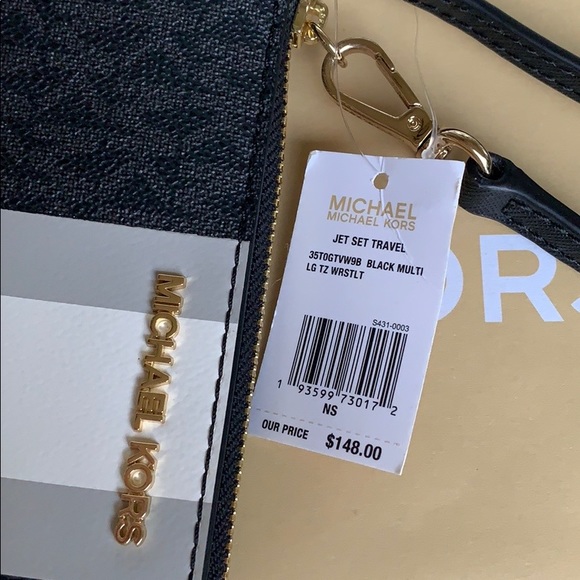 Michael Kors Jet Set Travel Lg Top Zip Wrislet - Picture 7 of 16